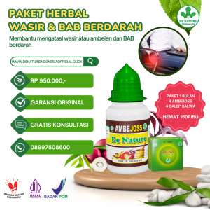 Paket Herbal Wasir Ambeien dan BAB Berdarah - Paket 1 Bulan